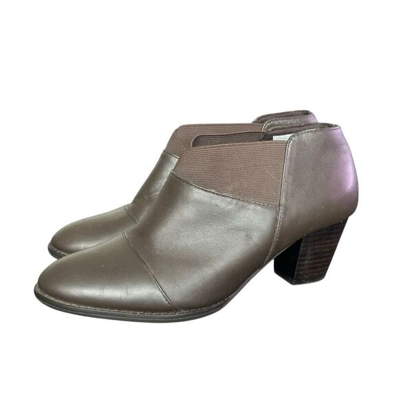 Vionic Shoes - Vionic Orthoheel 326 Point Brown Ankle Leather Boot Size 7.5